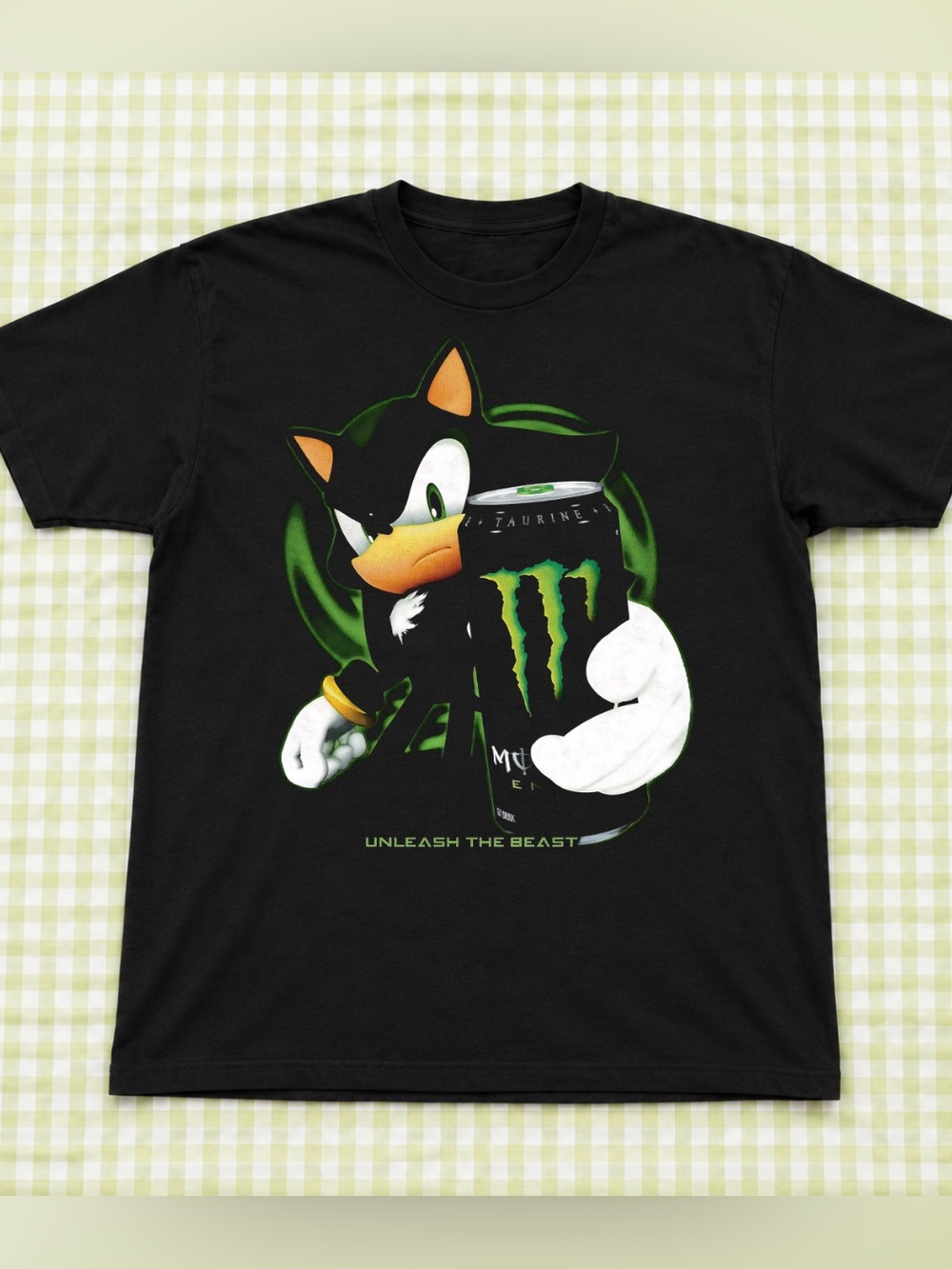 Black Sonic and Monster Graphic Tee, Classic Unleash The Best T-Shirt